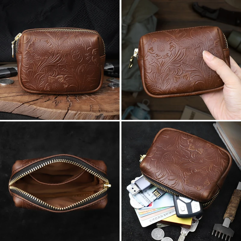 المرأة محفظة نسائية للعملات المعدنية جلد طبيعي الإناث سستة السفر المنظم حقيبة صغيرة المرأة حقيبة التخزين محافظ جلدية ناعمة صغيرة