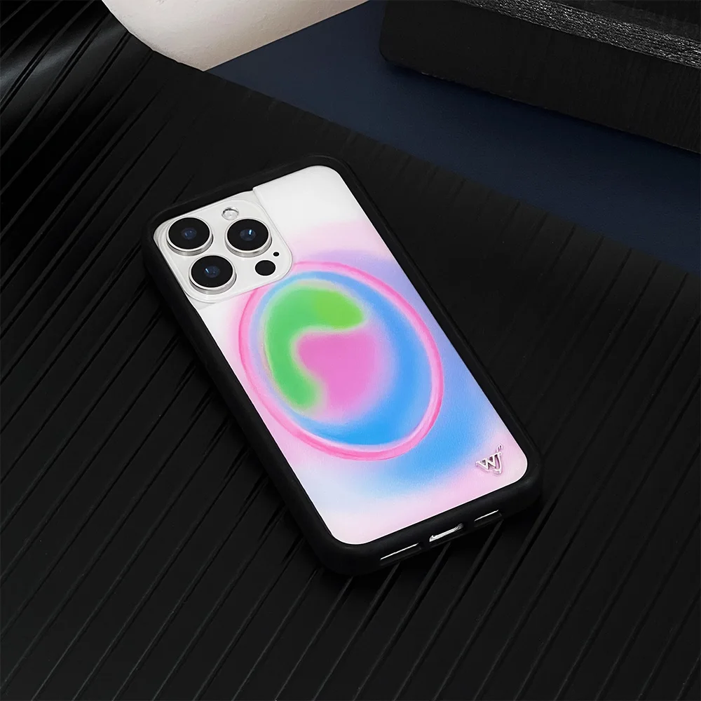 Wildflower WF Plaid stof licht telefoonhoesje voor iPhone 16 15 14 13 12 Pro Max Plus 16pro 15pro WF Metal logo Cartoon Cover Funda