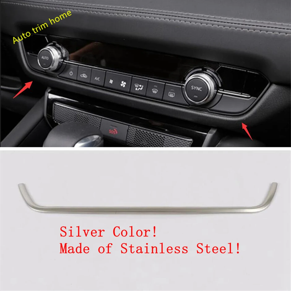 Front Central Air Conditioning Outlet Vent AC Panel Decoration Strip Cover Trim Fit For Mazda 6 2019 - 2024 Car Accessories