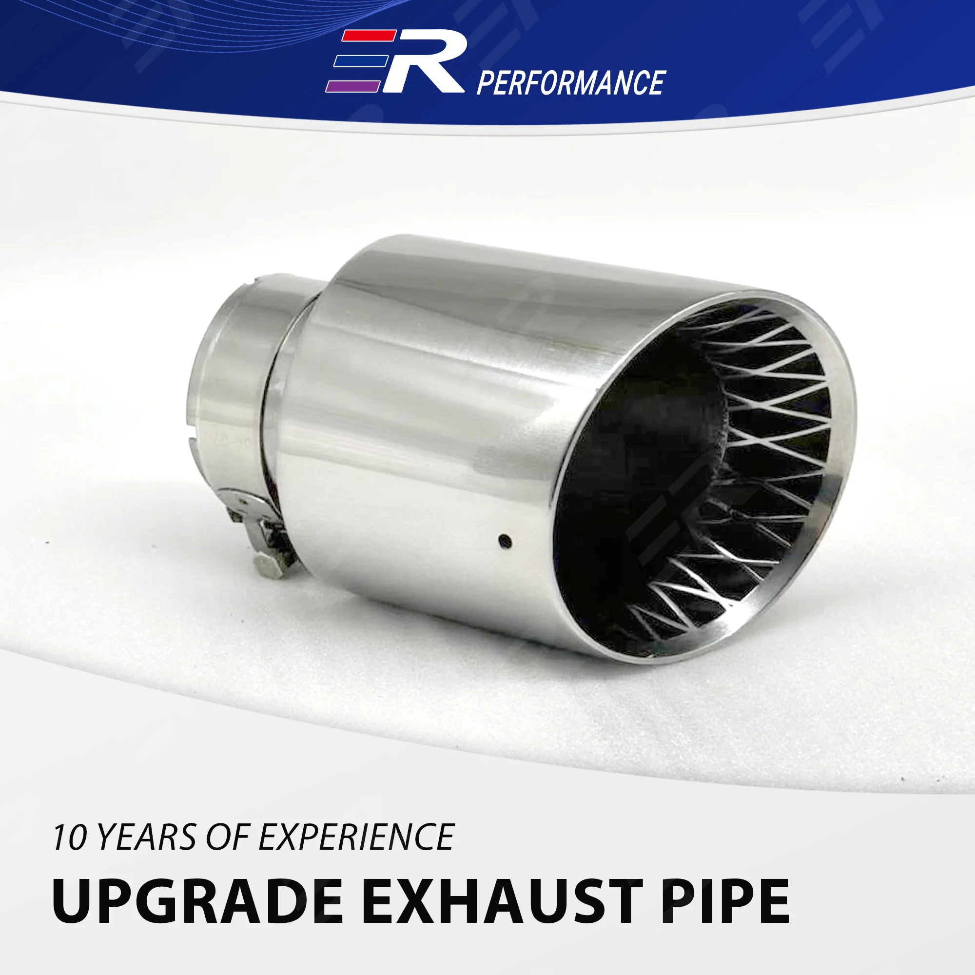 1pcs ER Upgrade Exhaust Tip Stainless Steel car accessories for automotive Nozzle decoration universal Muffler pipe Modify