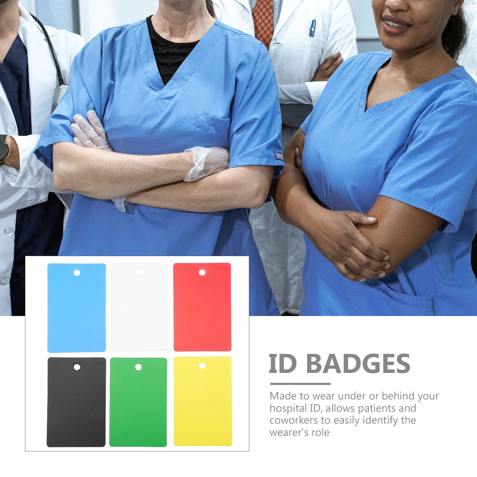 

30Pcs Xray Markers Badge Buddy Id Badge Holders Vertical Durable Hospital Easy Identification