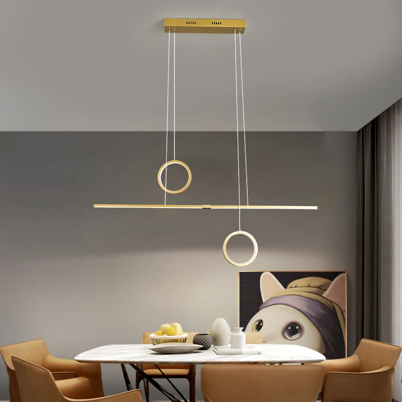 Minimalist Modern LED Pendant Lights for Diningroom kitchen Decoration Hanging light fixture led lamp Black/Gold Pendant Lamp