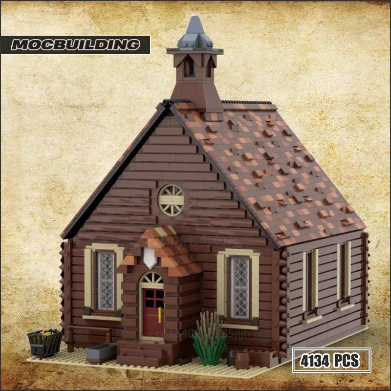 Klocki konstrukcyjne Kościół Zachodni Moc Słynny Zamek Architektura Technologia Cegły DIY Model do Składania Kreatywna Kolekcja Zabawki Prezent