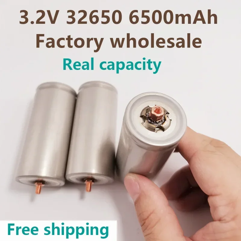 

10Pcs100% Original 32650 6500mAh 3.2V Lifepo4 Rechargeable Battery Professional Lithium Iron Phosphate Power Battery with Screw