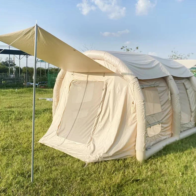 Factory Custom Logo Cheap Rainproof Convenience Outdoor Family Inflatable Camping Tent for 3-4 5 Persons