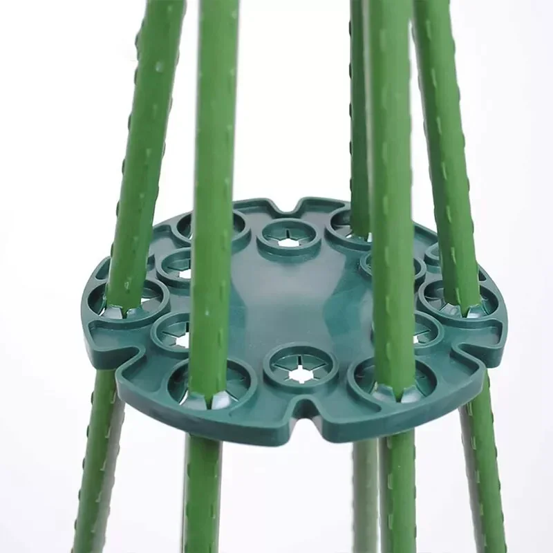 12Pcs Garden Plant Support Protection Trays Bamboo Cane Holder Balcony Plants Support Rack Connectors Garden Stake for Climbing
