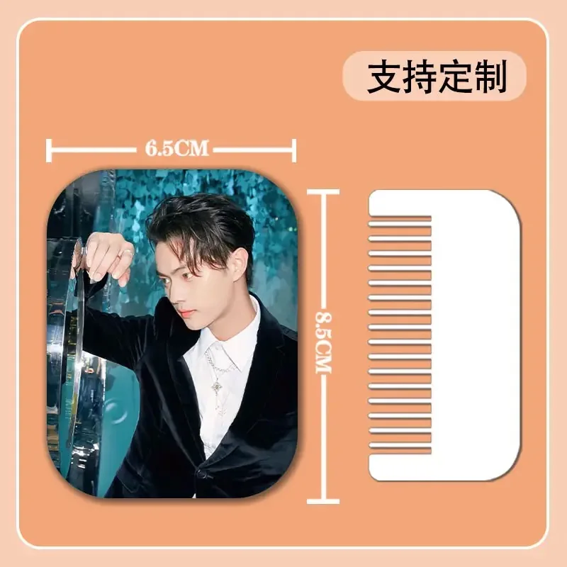 Soso Xu Kai باليد ماكياج التلفزيون شخصية الدراما ستيلز صورة صورة مريحة المحمولة للطي مرآة على الوجهين مع مشط