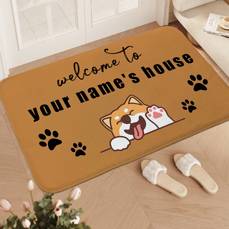 Veranda Kitchen Floor Mats Cute Cat Front Door Mat Funny Doormat Anime Rug Aesthetic Sleeping Room Rugs Non Slip Carpet Bathmat