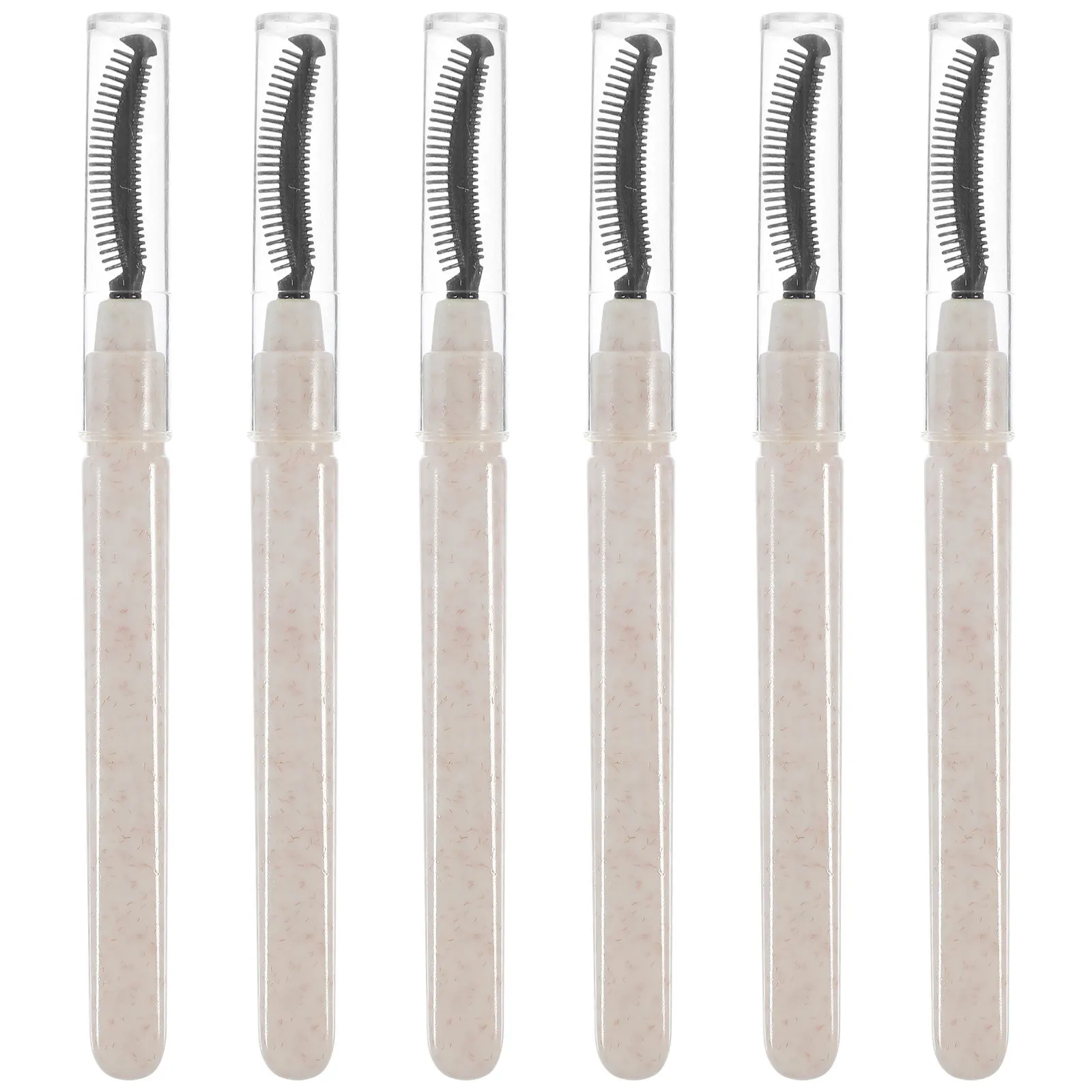 6Pcs Eyelash Brush Micro Lash Silicone Mascara Wands Reusable Lash Separators Lightweight Compact Makeup Tools for Eyebrows