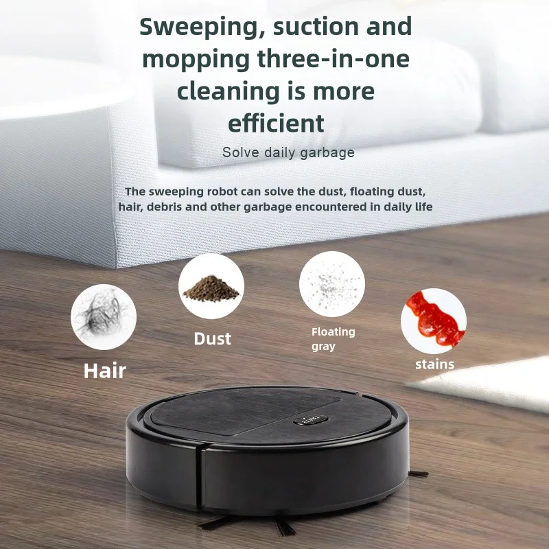 Fully Automatic Sweeping Robot Sweeping Vacuum Cleaner Household Mini Sweeping Smart Sweeping Suction and Mopping 3-in-1 Sweepin