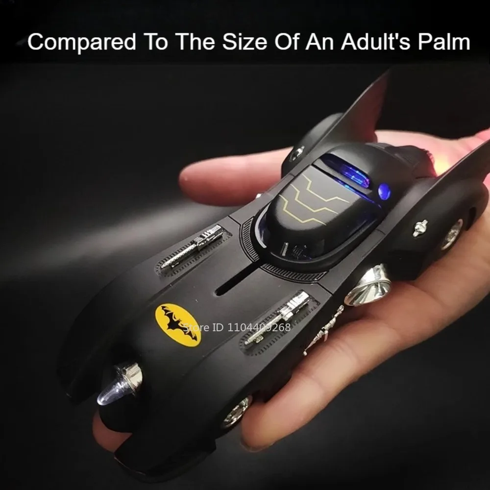 1:38 Scale Batmobile Toy Car Model Alloy Diecast Pull Back Sound Light Classic Movie Vehicles Models Hobby Ornaments Gifts
