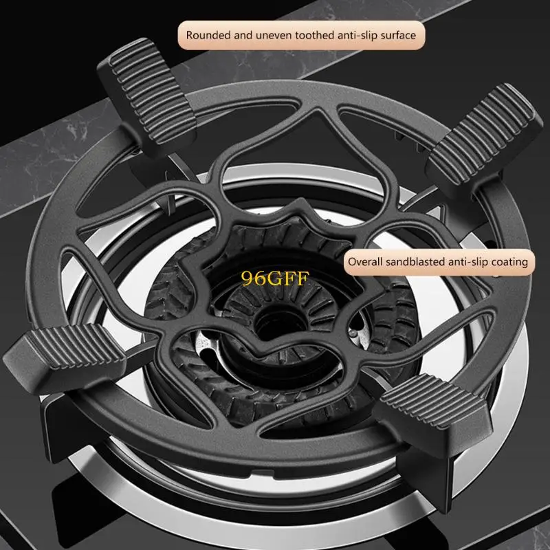 96GF استبدال موقد الغاز قوس الحديد الزهر غاز موقد محول محول المنزل مقاومة للحرارة ملحقات طهي آمنة