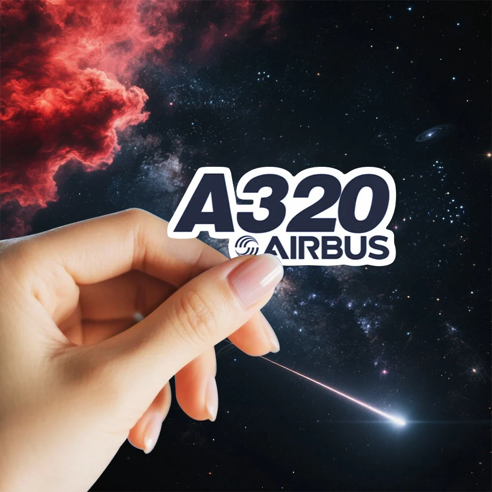 

1PC Airbus stickers - cartoon anime design, suitable for laptops, helmets, motorcycles, cars, toolboxes, and guitars.