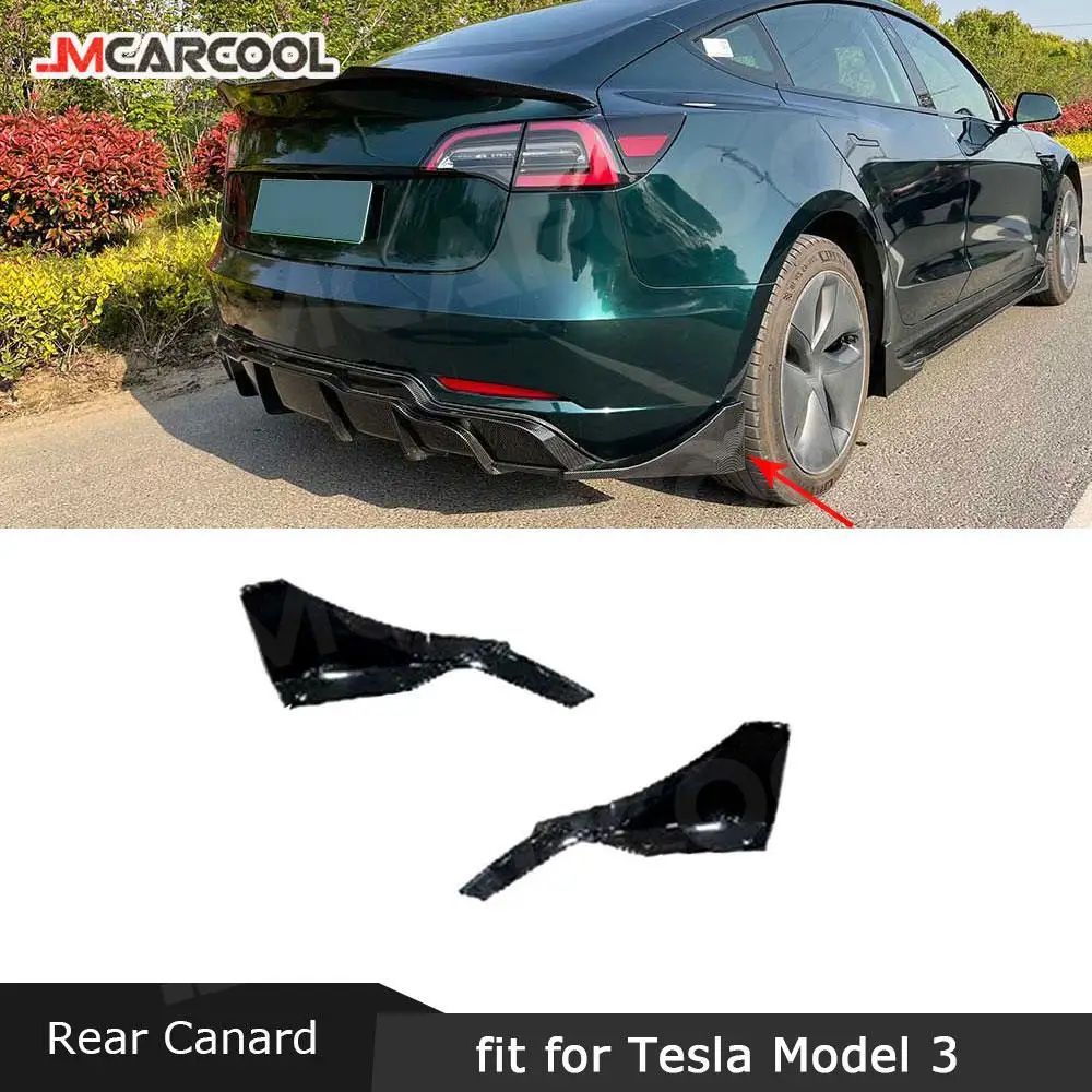 

ABS Rear Bumper Lip Splitters For Tesla Model 3 Rear Bumper Diffuser Trims Flaps Apron Canards