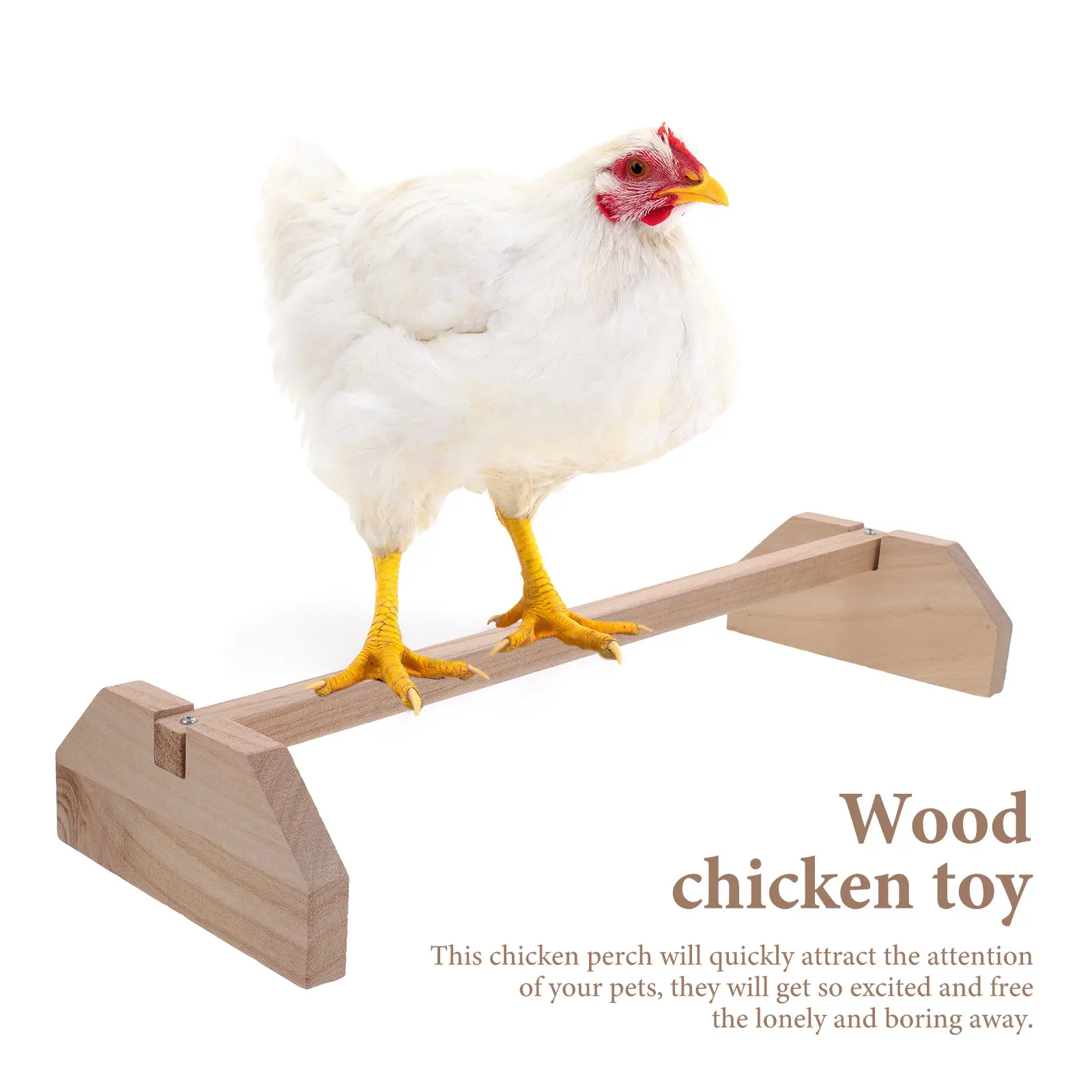 

Wooden Chicken Perch Natural Standing Toy for Birds Chicks Hens Decor Wooden Stand Pet Supplies Indoor Fun