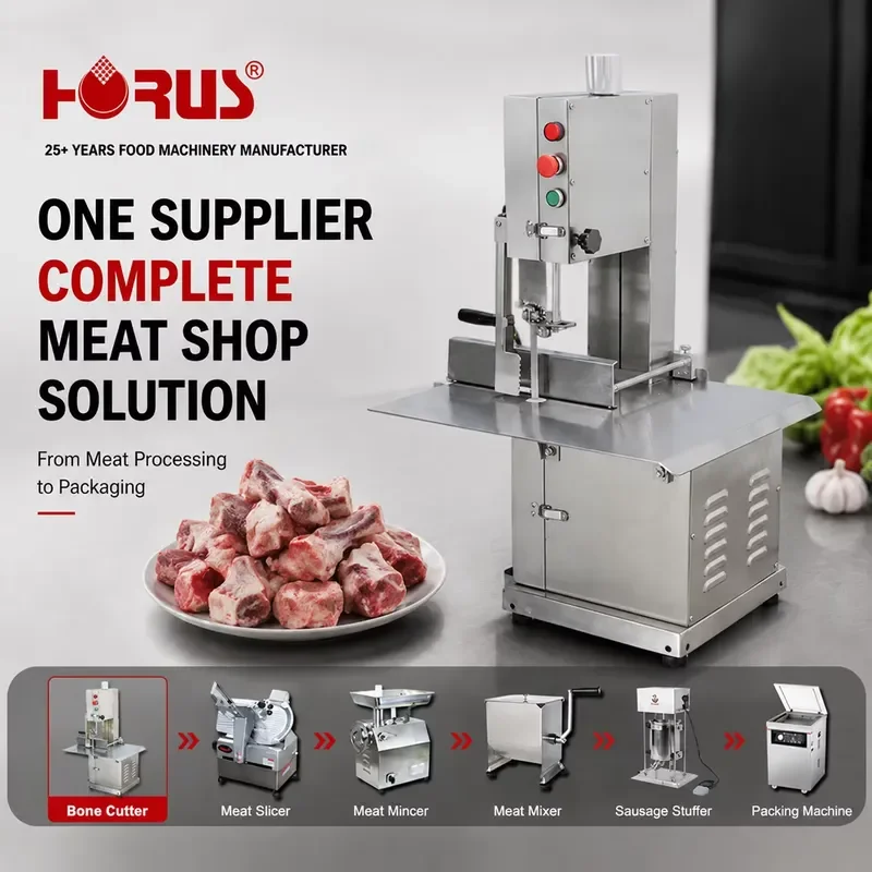 for Horus 1650mm Stainless Steel Blade Commercial Industrial Butcher Bone Cutting Machine Removable Blade Adjustable