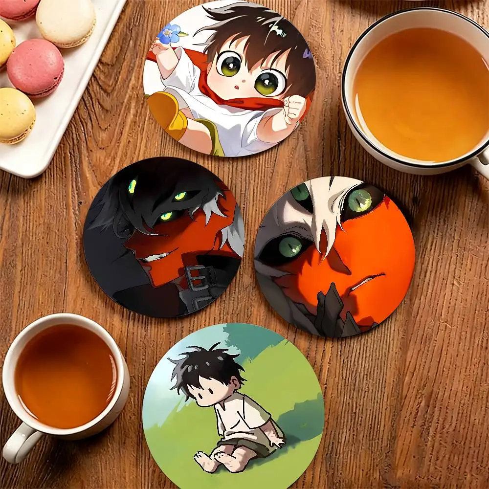 On the Way to Meet Mom Wooden Cup Mat Cappuccino Vodka Juice Water Coaster for Flower Shop