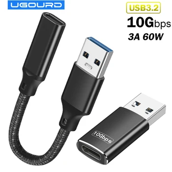Konwerter kabla USB na typ C Adapter OTG USB męski typ A na żeński typ C 10 Gb/s do dysku twardego U Laptop Telefon Carplay