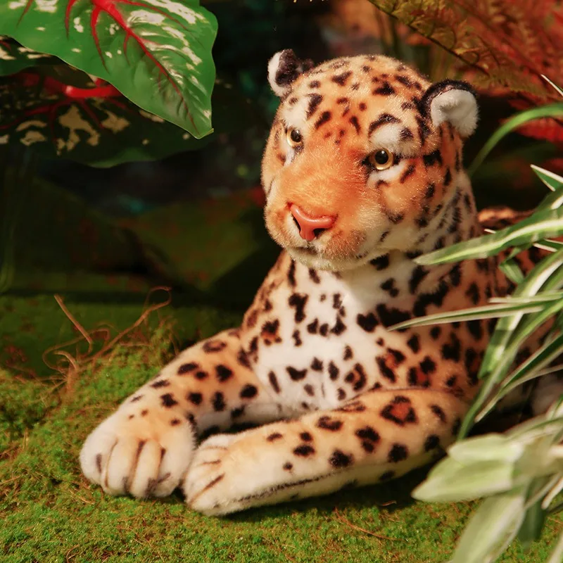 Jouets en peluche léopard pour enfants, animaux en peluche de simulation, poupées douces angiReal Life, modèle guépard, cadeau d'anniversaire, haute qualité, 170cm