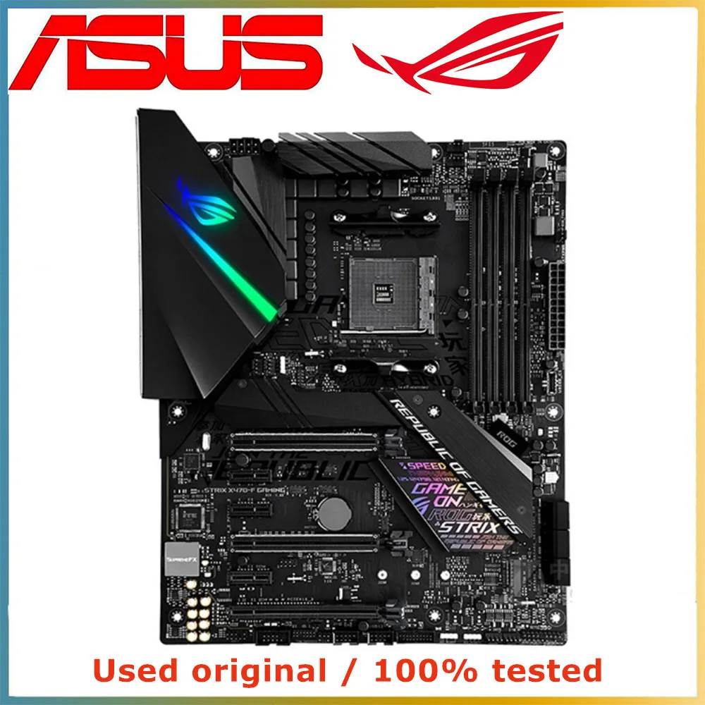 For ASUS ROG STRIX X470-F GAMING Motherboard 64GB HDMI M.2 Socket AM4 DDR4 ATX X470 Mainboard
