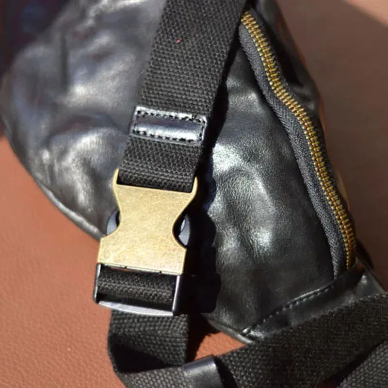 حقيبة صدر من الجلد الأصلي بتصميم كلاسيكي جديد من AETOO، حقيبة هاتف محمول غير رسمية للرجال من الجلد المدبوغ بالخضراوات، حقيبة كروس من جلد البقر المحبب العلوي b #1