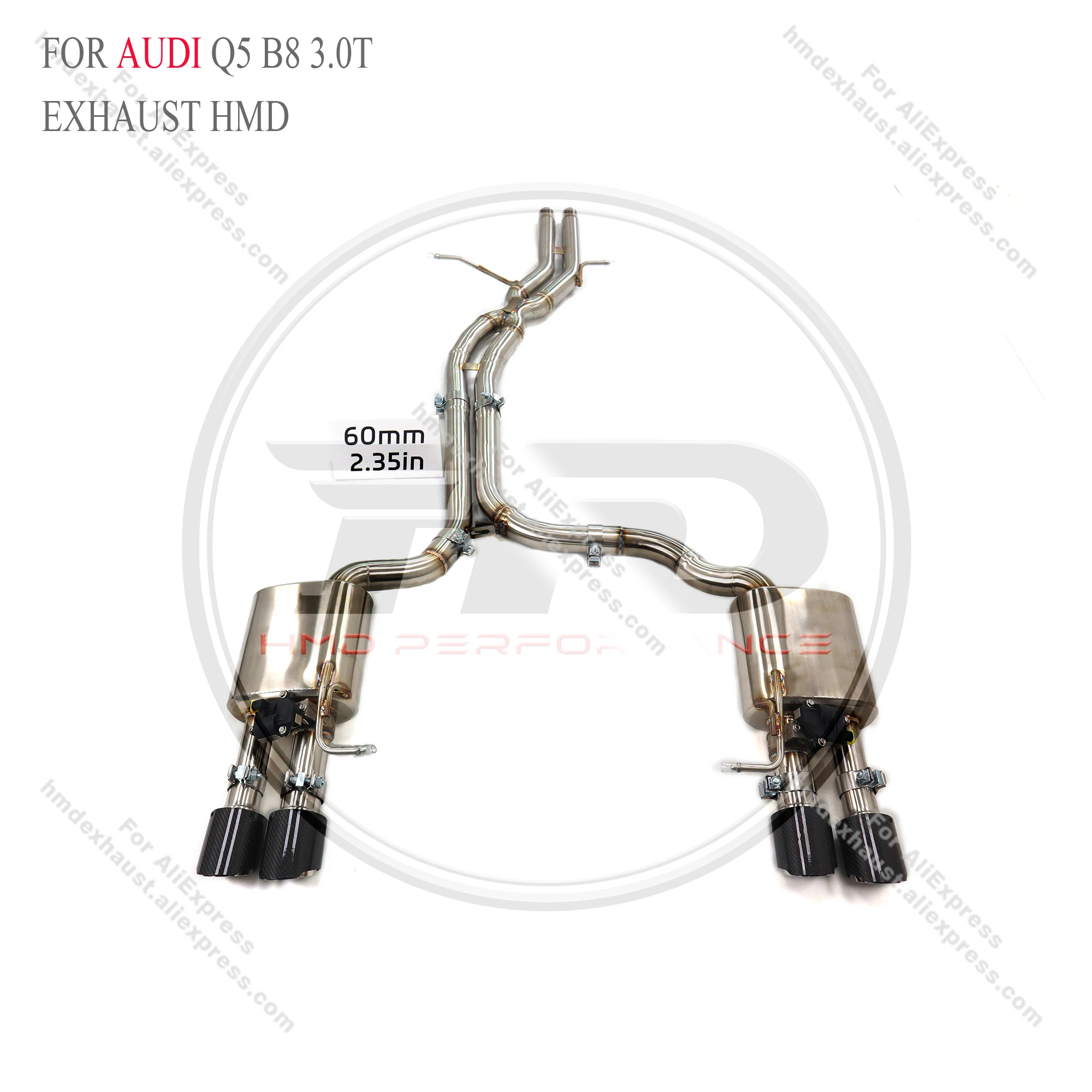 

Catback из нержавеющей стали для Audi Q5 B8 3.0T с клапаном выхлопной системы HMD Сертификация качества производительности