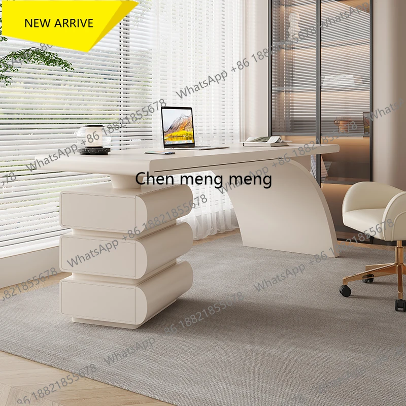 

M138 Cream style desk small apartment household French light luxury women solid wood Internet celebrity desk writing desk