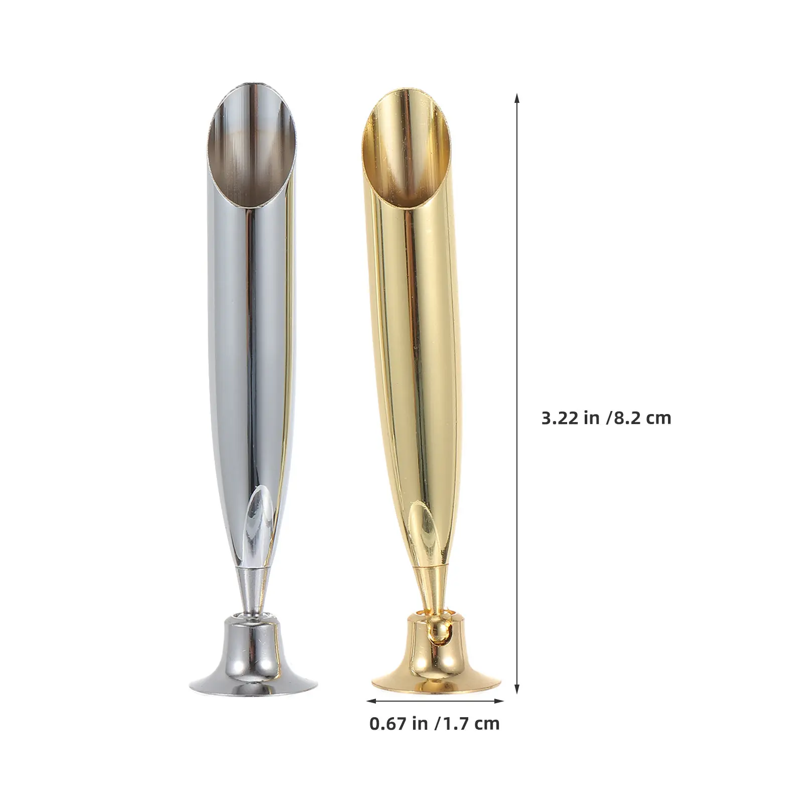 3Pcs Desktop Pen Holder Metal Insertion Stand Vintage Fountain Pen Cradle Quill Dip Base Office School Writing Accessories