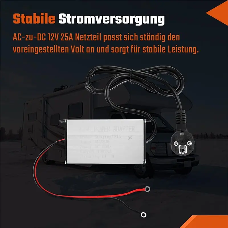 AEA7-240V To 12V AC/DC Power Supply Adapter Transformer Power Supply Adapter For 5-8 KW Diesel Air Heater For Caravan EU Plug view 2