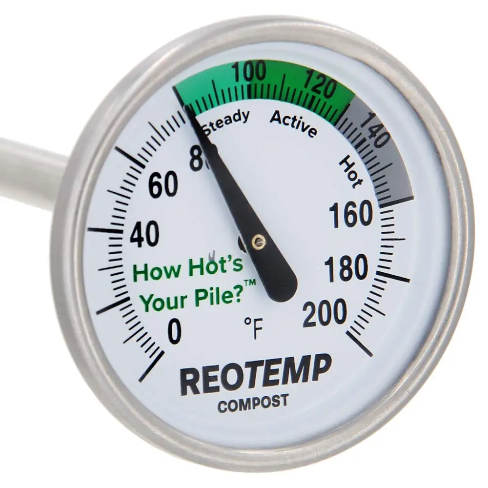 

Термометр для компоста Reotemp 16 дюймов (Fahrenheit) с цифровым руководством по компостированию