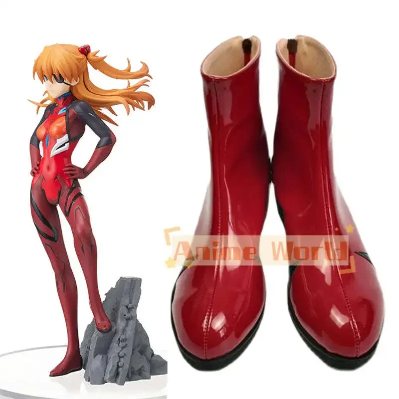 

Asuka Langley Sohryu Cosplay Shoes Boots Custom-made Halloween Carnival Party Props