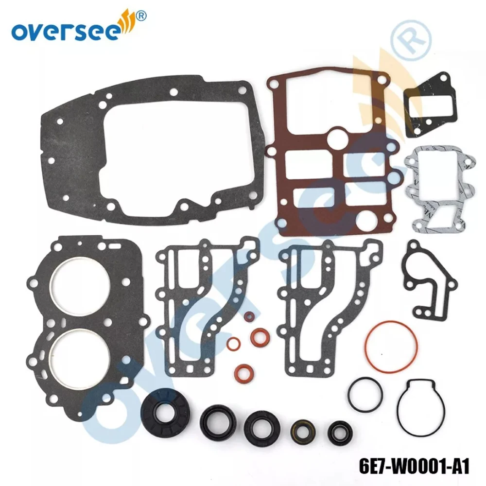 Kit de joints pour moteur hors-bord 2 temps Yamaha Parsun Hidea, 15HP, 6E7-W0001