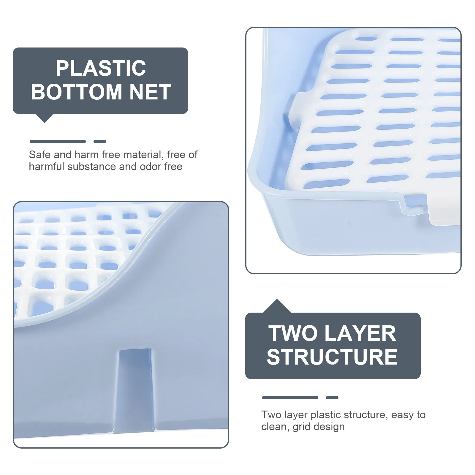 

Small Pet Toilet Rabbit Litter Box Portable Potty Trainer for Guinea Pig Bunny Rat Odor Resistant Pet Training Corner