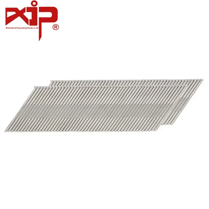 15ga 34 Degree Galvanized Block Rust DA Finish Nails 4000pcs 50mm  for Pneumatic Electric Angled Finish Nailer (100PCS*40ROWS)