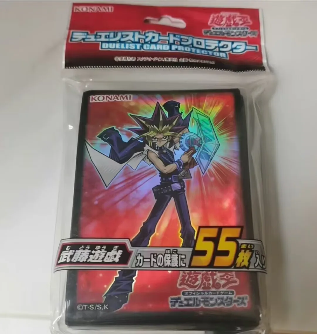 55Pcs Yugioh KONAMI Duel Monsters Yugi Atem Official Collection Sealed Card Protector Duelist Sleeves