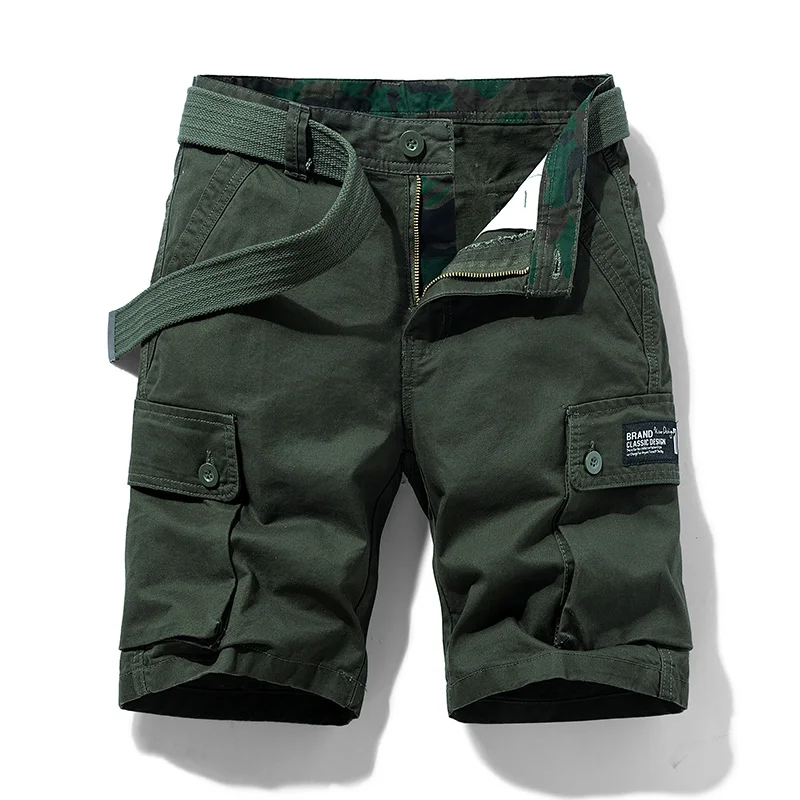 Men 2022 Summer Cotton Military Cargo Shorts Men Fashion Printing Loose  Shorts Men Outdoor Hiking Jogging  Quick Dry Shorts Men