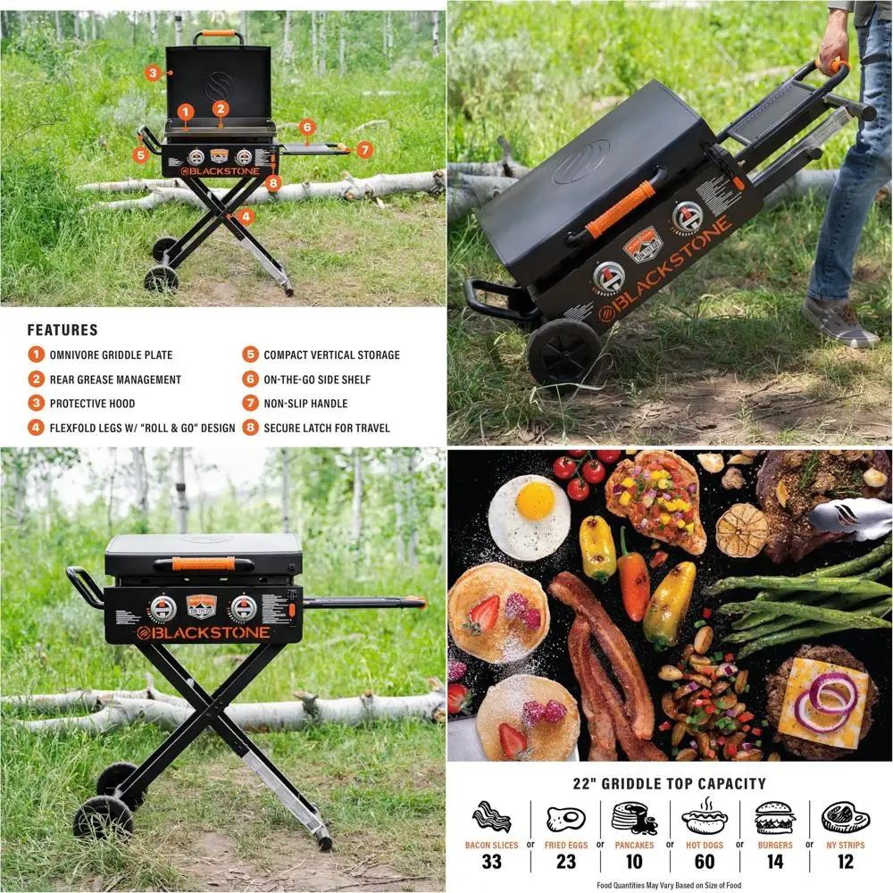 

22 портативная сковорода Omnivore с запирающейся крышкой, черная сталь с порошковым покрытием