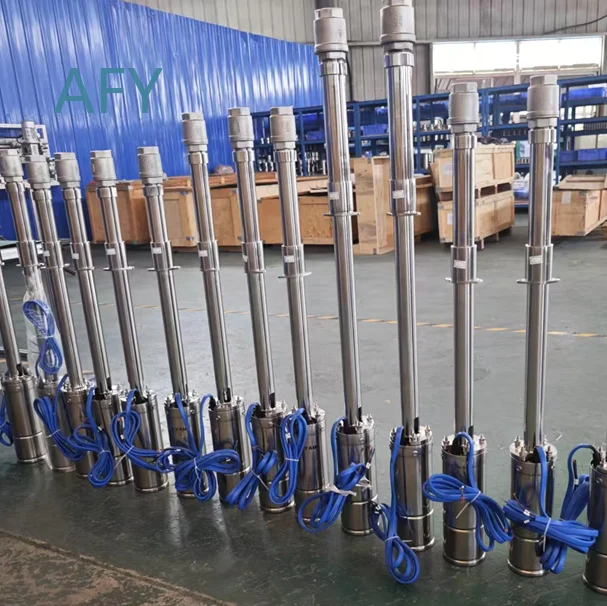 ACDC 4 inch deep well submersible water pump for solar irrigation agricultural use 300m head 192V 2HP 3m³/h 1500W HR BLDC