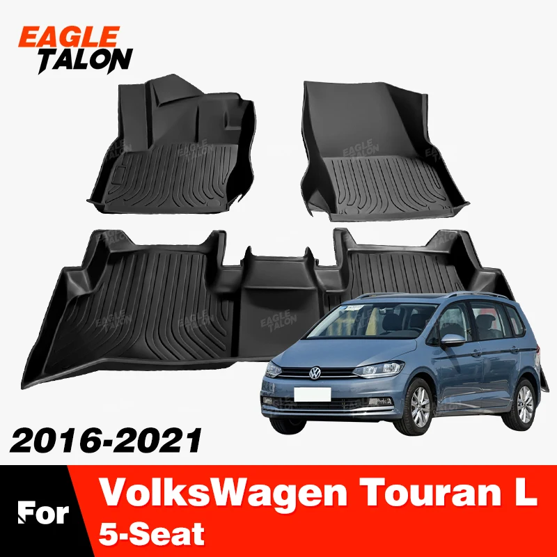 Custom TPE Car Floor Mat For VolksWagen VW Touran L 5-Seat 2016-2021 20 19 18 17 Carpet Cover Interior Protector Accessories