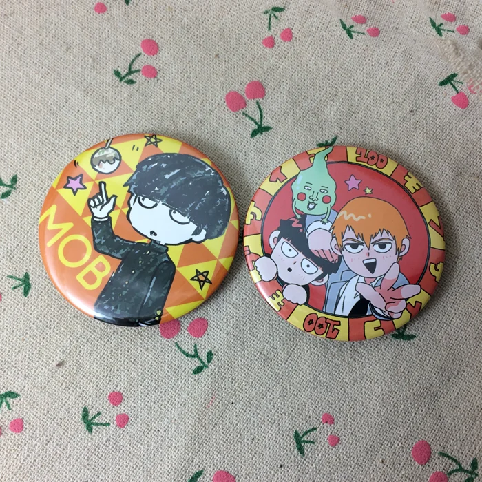 Broche avec Emblème de Cosplay, 58mm, Anime, Mobu, Saiko, Hyaku, Mob, Psycho, Reigen, Arataka, Danemark ge, Pendentif, Décoration, Anniversaire, Cadeau de Noël, 100