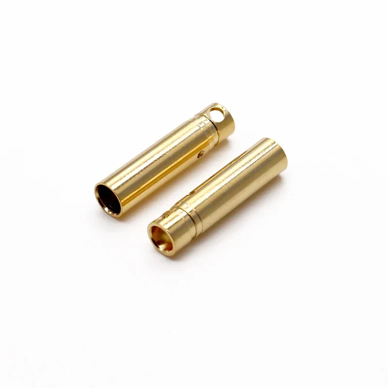 Amass 50pcs 2mm 3mm 3.5mm 4mm 5mm 5.5mm 6mm 8mm Banana Plug Connector Plated Gold Cobre puro Brushless Motor Bullet  ESC