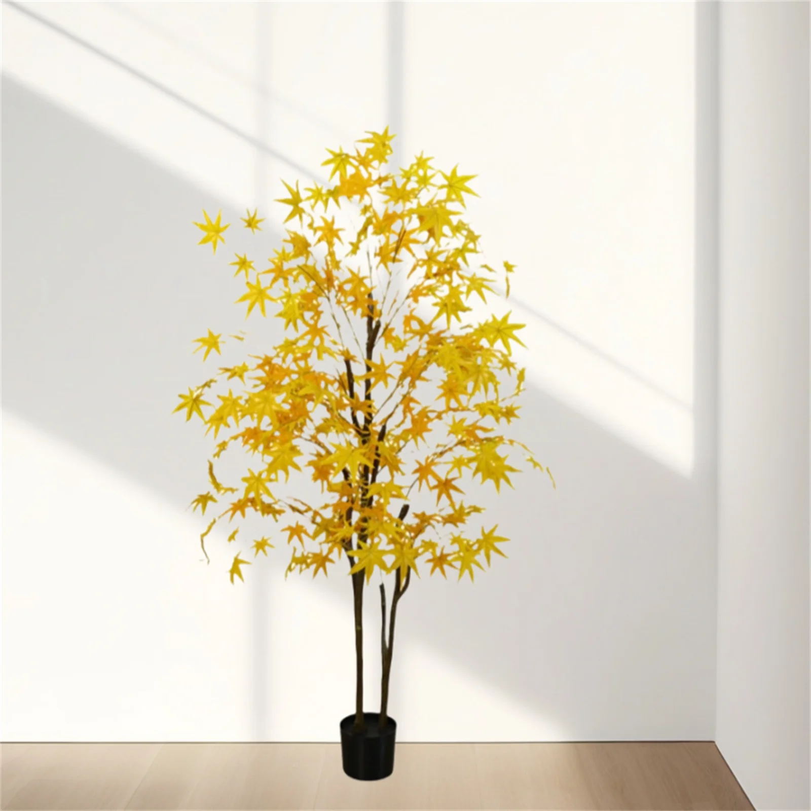 120cm 150cm Maple Tree Artificial Tree With Planter Faux Leaves Branches Fake Maple Tree For Fall Party Home Decoration