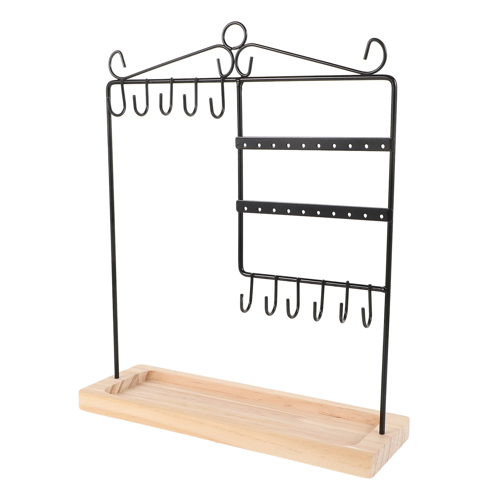 Iron Jewelry Stand Organizer Necklace Rack Bracelet Holder Earring Holder Space Saving Jewelry Storage Display Stand