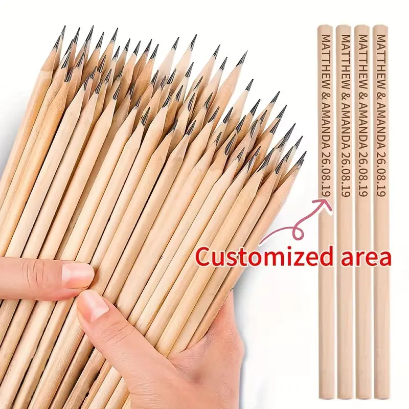 10Pcs/30Pcs/60Pcs/100Pcs in a Pack, Customized Hb Pencils for Smooth Drawing, Sketching, and Writing |   Environmentally Friendly Recycled Materials, No Ink Bleeding, Customizable Text/Logo |   Essential for Office and School, Art Studio Tools, Personalized Gifts, Specialized Writing Pencils.