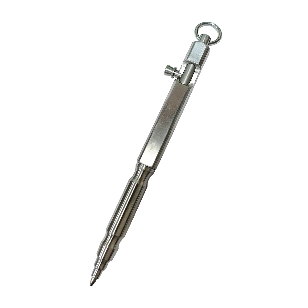 กลางแจ้งการเขียนเครื่องมือ EDC สแตนเลสสตีลยุทธวิธีปากกา Bolt ปากกาลูกลื่น