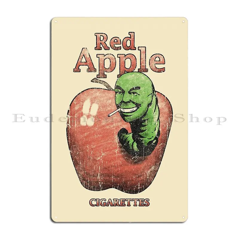 Red Apple Cigarettes Metal Plaque Poster Designing Classic Plaques Party Club Bar Tin Sign Poster