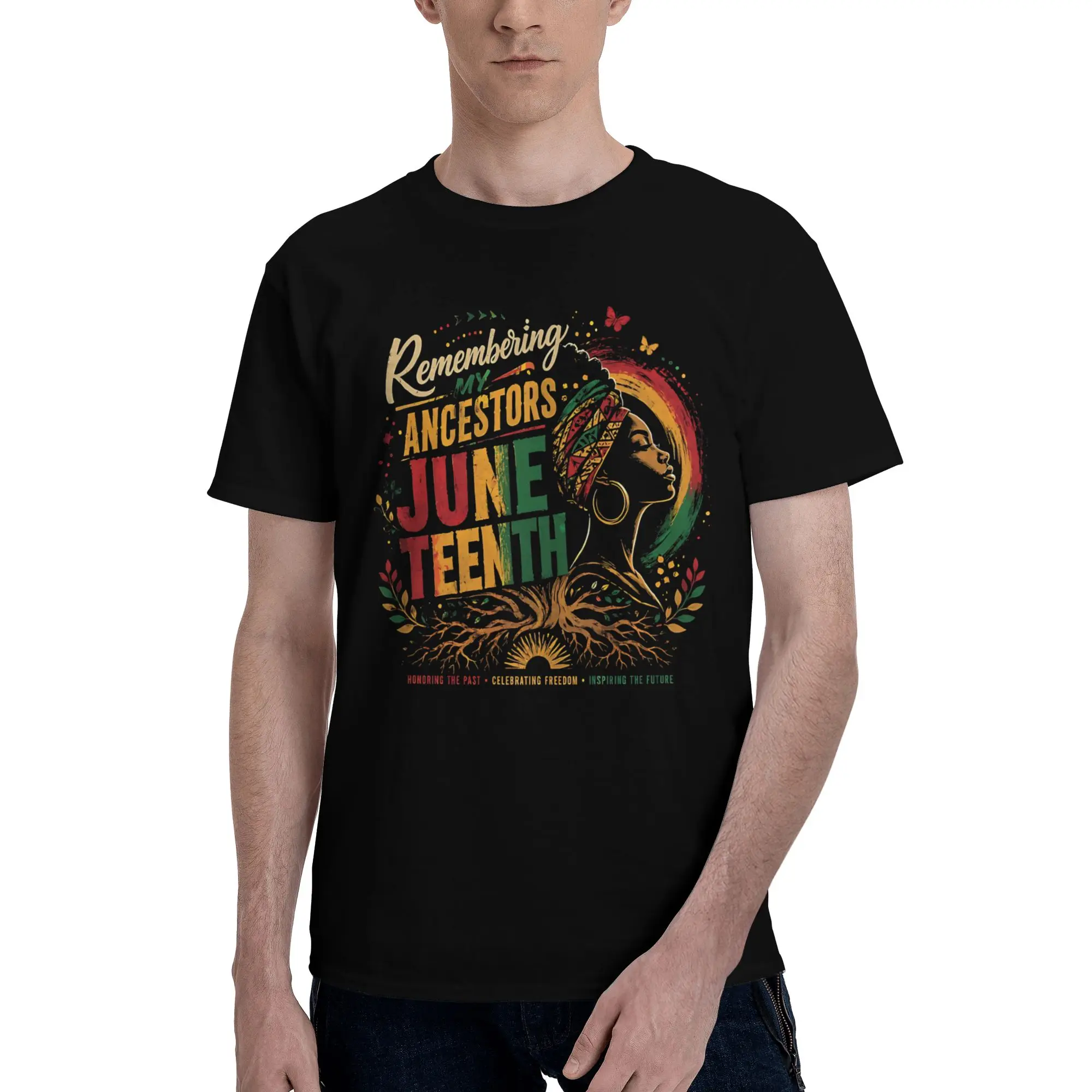 Juneteenth 1865 Rooted In Freedom Tee Shirt for Men Women Gift Idea T Shirts  100% Cotton Clothing