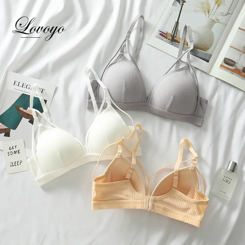 Sexy Frauen Bh Draht Freies Büstenhalter Push-Up Dessous Französisch Dreieck Tasse Bh Unterwäsche Gewinde Top Weibliche Intimates Bralette