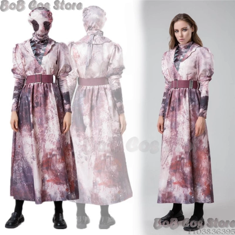 Halloween Party Adult Man Women Reaper Witch Robe Printed Scary Skeleton Vampire Butcher Role-playing Game Cosplay Costume Suit