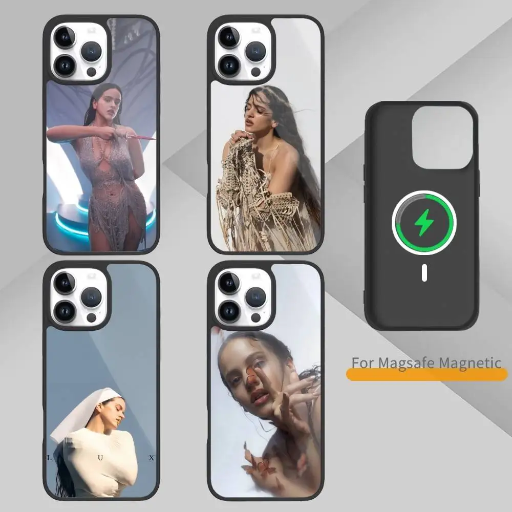 Spanische Sängerin R-Rosalia Handyhülle für iPhone 17,16,15,14,13, Pro, Max, Plus, magnetisch für Magsafe Wireless Charging
